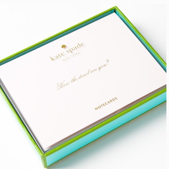 Kate Spade Notecards and Envelopes How The Devil Are You 2 boxes 19 total nwt - Picture 3 of 5